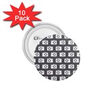 Modern Chic Vector Camera Illustration Pattern 1.75  Buttons (10 pack)