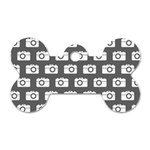 Modern Chic Vector Camera Illustration Pattern Dog Tag Bone (One Side)