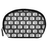 Modern Chic Vector Camera Illustration Pattern Accessory Pouches (Large) 