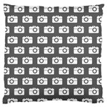 Modern Chic Vector Camera Illustration Pattern Large Flano Cushion Cases (Two Sides) 
