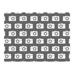 Modern Chic Vector Camera Illustration Pattern Double Sided Flano Blanket (Mini) 