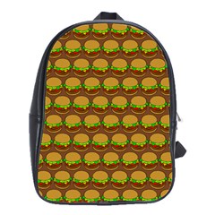 Burger Snadwich Food Tile Pattern School Bags(large)  by GardenOfOphir