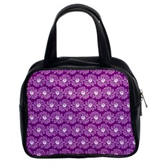 Gerbera Daisy Vector Tile Pattern Classic Handbags (2 Sides) by GardenOfOphir