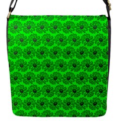Gerbera Daisy Vector Tile Pattern Flap Messenger Bag (s) by GardenOfOphir
