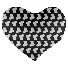 Cute Baby Socks Illustration Pattern Large 19  Premium Heart Shape Cushions by GardenOfOphir