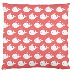 Cute Whale Illustration Pattern Large Cushion Cases (two Sides)  by GardenOfOphir