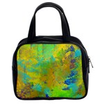 Abstract in Blue, Green, Copper, and Gold Classic Handbags (2 Sides) Front