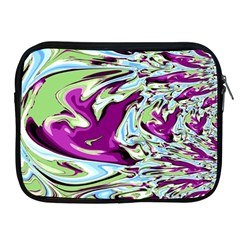 Purple, Green, And Blue Abstract Apple Ipad 2/3/4 Zipper Cases by digitaldivadesigns