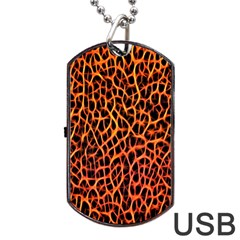 Lava Abstract Pattern  Dog Tag Usb Flash (two Sides)  by OCDesignss