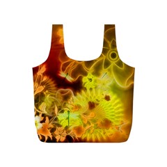 Glowing Colorful Flowers Full Print Recycle Bags (s)  by FantasyWorld7