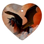 The Dark Unicorn Heart Ornament (2 Sides)