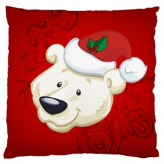 Funny Polar Bear Large Cushion Cases (one Side)  by FantasyWorld7