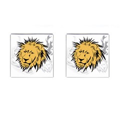 Lion Cufflinks (square) by EnjoymentArt