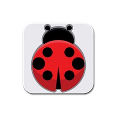 Kawaii Ladybug Rubber Square Coaster (4 Pack)  by KawaiiKawaii