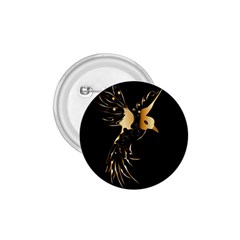 Beautiful Bird In Gold And Black 1 75  Buttons