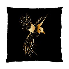 Beautiful Bird In Gold And Black Standard Cushion Case (one Side) 