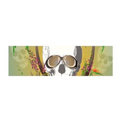 Funny Skull With Sunglasses And Palm Satin Scarf (oblong)