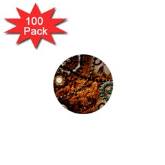 Steampunk In Noble Design 1  Mini Buttons (100 Pack)  by FantasyWorld7