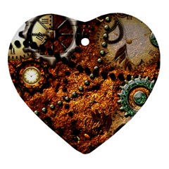 Steampunk In Noble Design Heart Ornament (2 Sides) by FantasyWorld7