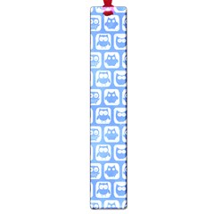 Blue And White Owl Pattern Large Book Marks by GardenOfOphir