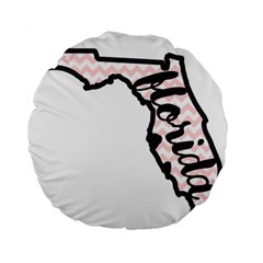 Florida Map Pride Chevron Standard 15  Premium Round Cushions by CraftyLittleNodes