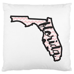 Florida Map Pride Chevron Large Flano Cushion Cases (one Side)  by CraftyLittleNodes