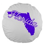 FLorida Home State Pride Large 18  Premium Round Cushions Front