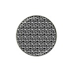 Black And White Owl Pattern Hat Clip Ball Marker Front