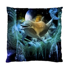 Funny Dolphin In The Universe Standard Cushion Cases (two Sides) 