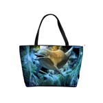 Funny Dolphin In The Universe Shoulder Handbags Front