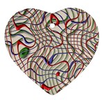 Ribbon Chaos 2 Heart Ornament (2 Sides)