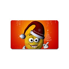 Cute Funny Christmas Smiley With Christmas Tree Magnet (name Card) by FantasyWorld7