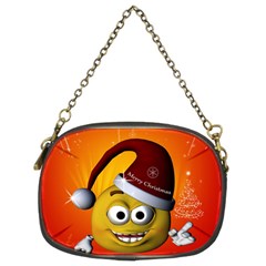 Cute Funny Christmas Smiley With Christmas Tree Chain Purses (two Sides)  by FantasyWorld7