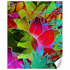 Floral Abstract 1 Canvas 16  X 20   by MedusArt