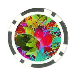 Floral Abstract 1 Poker Chip Card Guards