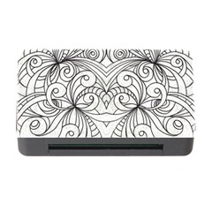 Drawing Floral Doodle 1 Memory Card Reader With Cf by MedusArt