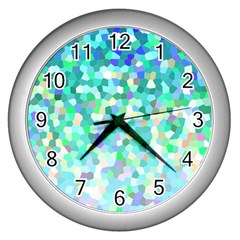 Mosaic Sparkley 1 Wall Clocks (silver) 