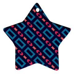 Rectangles And Other Shapes Pattern Star Ornament (two Sides) by LalyLauraFLM