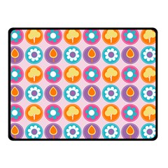 Chic Floral Pattern Double Sided Fleece Blanket (small)  by GardenOfOphir