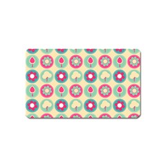 Chic Floral Pattern Magnet (name Card) by GardenOfOphir