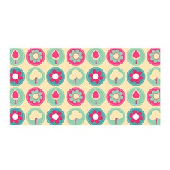 Chic Floral Pattern Satin Wrap by GardenOfOphir