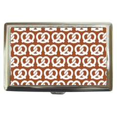 Brown Pretzel Illustrations Pattern Cigarette Money Cases by GardenOfOphir