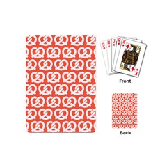 Coral Pretzel Illustrations Pattern Playing Cards (mini)  by GardenOfOphir