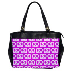 Pink Pretzel Illustrations Pattern Office Handbags by GardenOfOphir