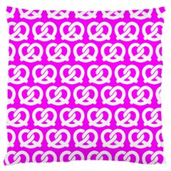 Pink Pretzel Illustrations Pattern Large Cushion Cases (one Side)  by GardenOfOphir