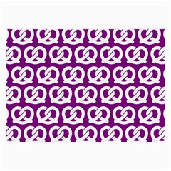 Purple Pretzel Illustrations Pattern Large Glasses Cloth (2-side) by GardenOfOphir