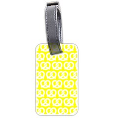 Yellow Pretzel Illustrations Pattern Luggage Tags (two Sides) by GardenOfOphir