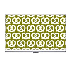 Olive Pretzel Illustrations Pattern Business Card Holders by GardenOfOphir