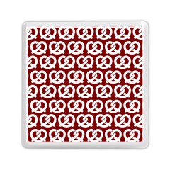 Red Pretzel Illustrations Pattern Memory Card Reader (square)  by GardenOfOphir