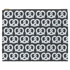 Gray Pretzel Illustrations Pattern Cosmetic Bag (xxxl)  by GardenOfOphir